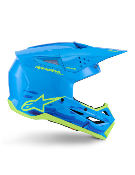 Casque cross Alpinestars 2026 S-M3 Force - Bleu Cyan
