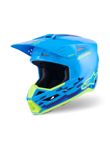 Casque cross Alpinestars 2026 S-M3 Force - Bleu Cyan