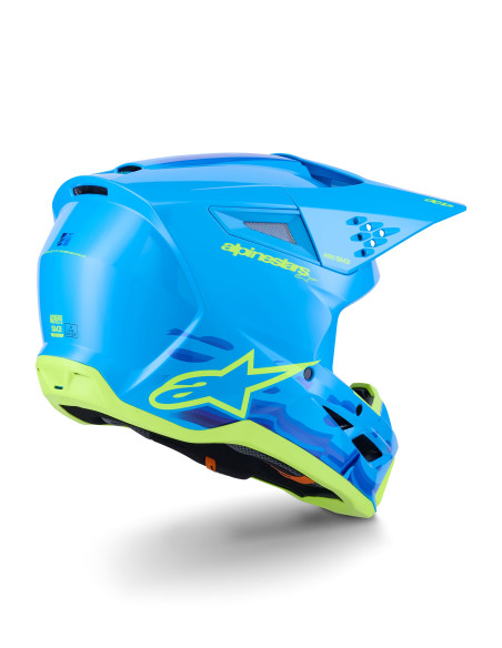 Casque cross Alpinestars 2026 S-M3 Force - Bleu Cyan