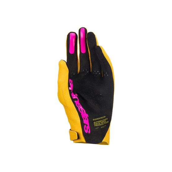 Gants cross Alpinestars 2026 Supertech MX - Or Noir Fluo Rose