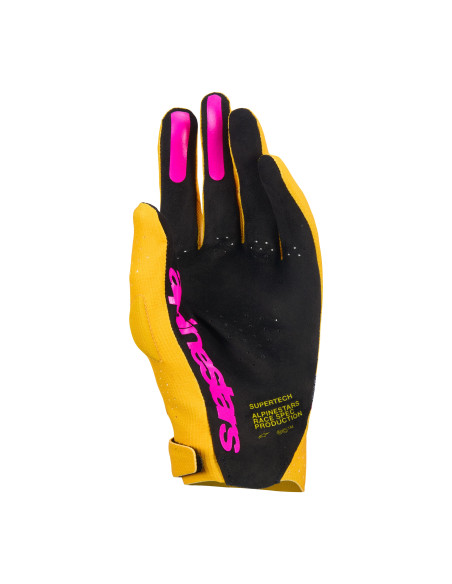 Gants cross Alpinestars 2026 Supertech MX - Or Noir Fluo Rose