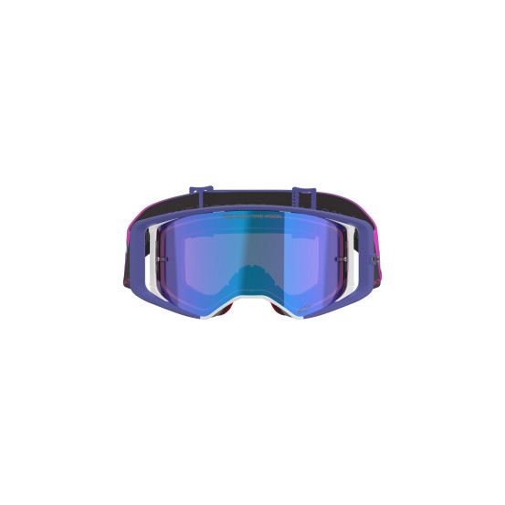 Masque cross Alpinestars Supertech Vision Vista - Violet Fluo Rose écran iridium Bleu