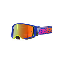 Masque cross Alpinestars Supertech Vision Vista - Bleu Jaune Violet écran iridium Rouge 2