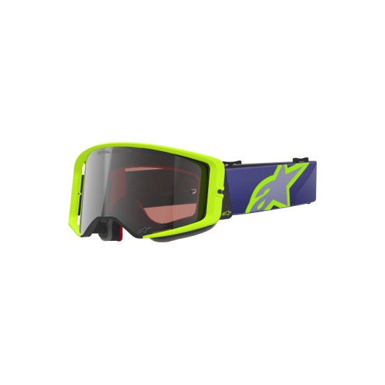 Masque cross Alpinestars Supertech Vision Corp - Violet Jaune Fluo écran iridium Argent
