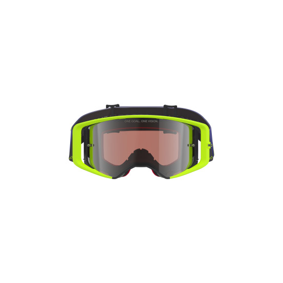 Masque cross Alpinestars Supertech Vision Corp - Violet Jaune Fluo écran iridium Argent