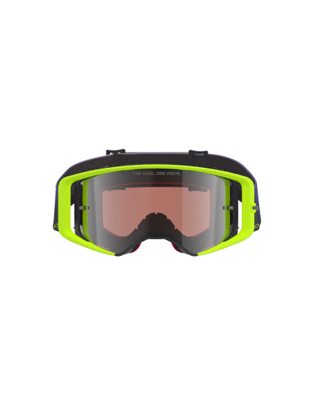 Masque cross Alpinestars Supertech Vision Corp - Violet Jaune Fluo écran iridium Argent