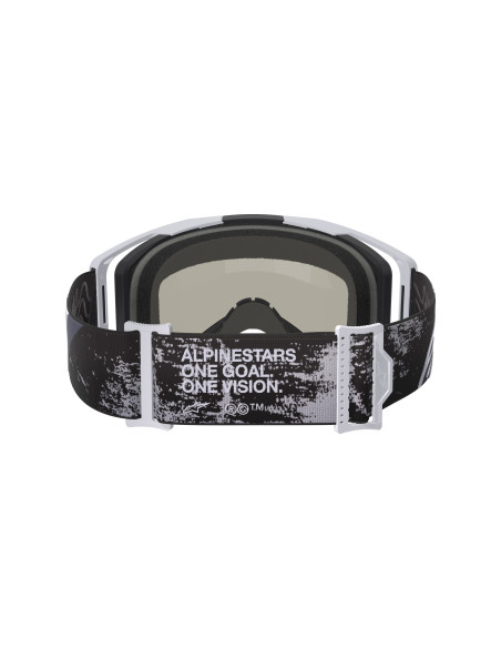 Masque cross Alpinestars Vision 8 Lahnd - Gris Iron Camo écran iridium Argent
