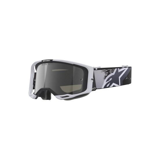Masque cross Alpinestars Vision 8 Lahnd - Gris Iron Camo écran iridium Argent