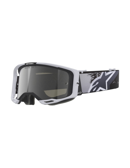 Masque cross Alpinestars Vision 8 Lahnd - Gris Iron Camo écran iridium Argent