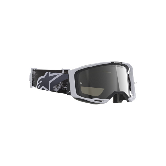 Masque cross Alpinestars Vision 8 Lahnd - Gris Iron Camo écran iridium Argent