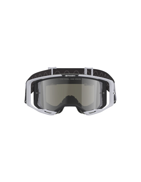 Masque cross Alpinestars Vision 8 Lahnd - Gris Iron Camo écran iridium Argent
