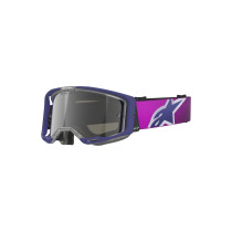 Masque cross Alpinestars Vision 8 Corp - Violet Gris écran iridium Argent 2
