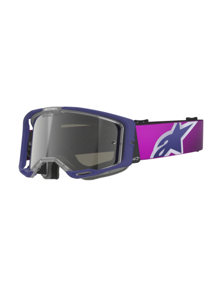Masque cross Alpinestars Vision 8 Corp - Violet Gris écran iridium Argent