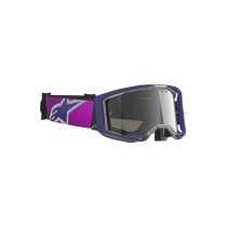Masque cross Alpinestars Vision 8 Corp - Violet Gris écran iridium Argent