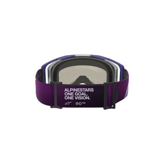 Masque cross Alpinestars Vision 8 Corp - Violet Gris écran iridium Argent