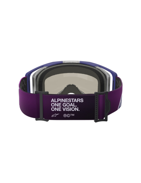 Masque cross Alpinestars Vision 8 Corp - Violet Gris écran iridium Argent