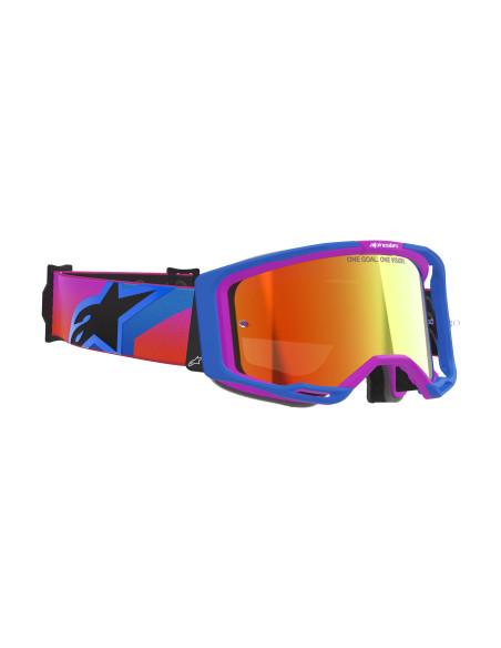 Masque cross Alpinestars Vision 8 Corp - Bleu UCLA Violet Orange écran iridium Rouge