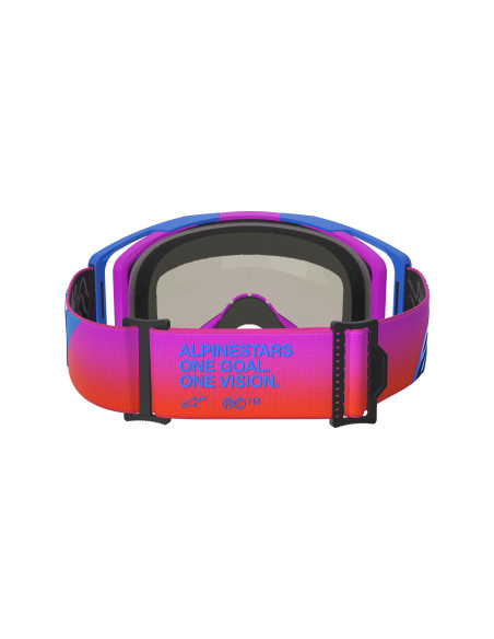 Masque cross Alpinestars Vision 8 Corp - Bleu UCLA Violet Orange écran iridium Rouge