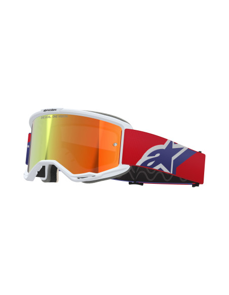 Masque cross Alpinestars Vision 5 Corp - Rouge Violet écran iridium Rouge
