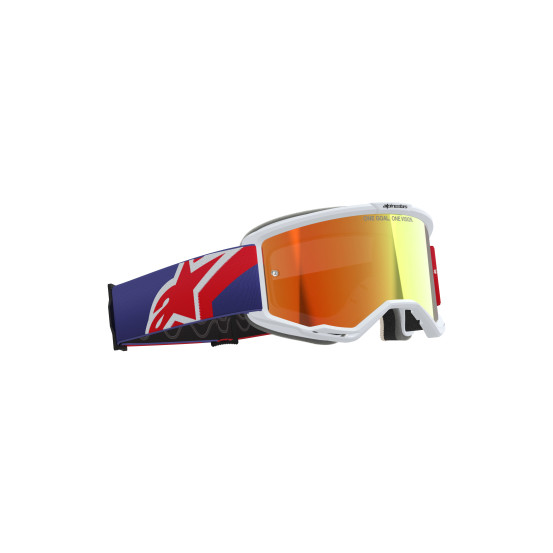 Masque cross Alpinestars Vision 5 Corp - Rouge Violet écran iridium Rouge
