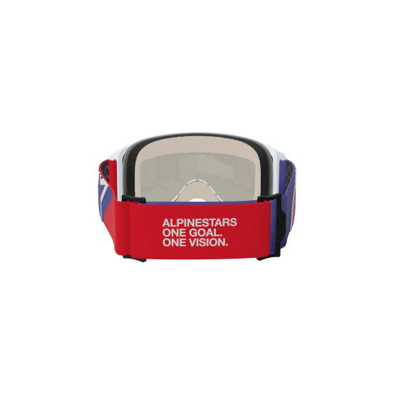 Masque cross Alpinestars Vision 5 Corp - Rouge Violet écran iridium Rouge