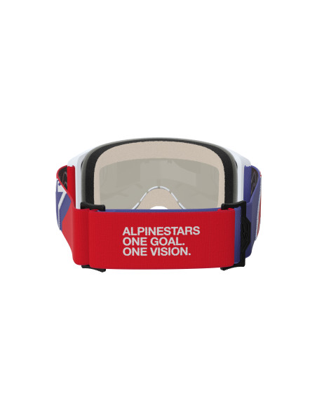 Masque cross Alpinestars Vision 5 Corp - Rouge Violet écran iridium Rouge