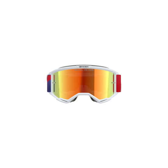 Masque cross Alpinestars Vision 5 Corp - Rouge Violet écran iridium Rouge
