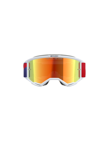 Masque cross Alpinestars Vision 5 Corp - Rouge Violet écran iridium Rouge