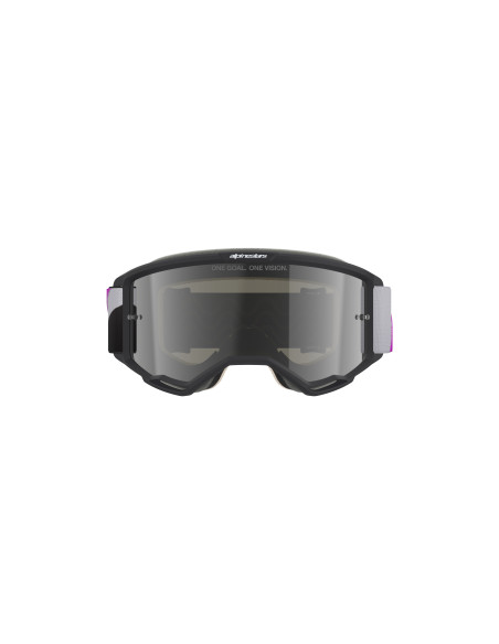 Masque cross Alpinestars Vision 5 Corp - Gris Violet écran iridium Argent