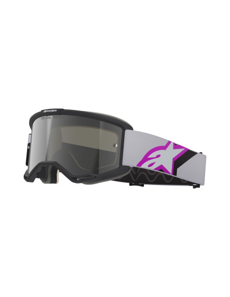 Masque cross Alpinestars Vision 5 Corp - Gris Violet écran iridium Argent