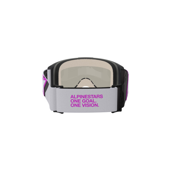Masque cross Alpinestars Vision 5 Corp - Gris Violet écran iridium Argent
