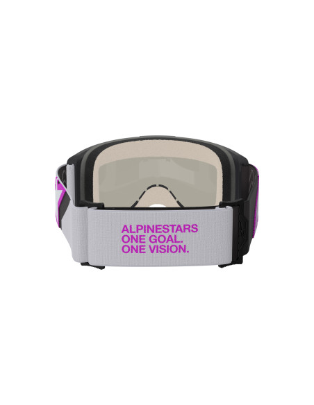 Masque cross Alpinestars Vision 5 Corp - Gris Violet écran iridium Argent
