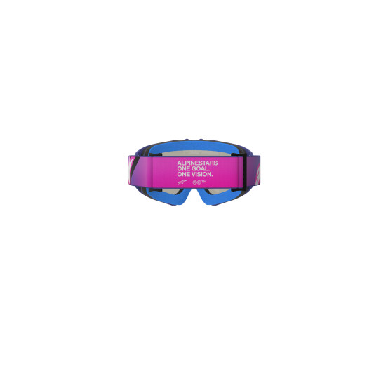 Masque cross enfant Alpinestars Vision Corp - Violet Rose Fluo écran iridium Bleu