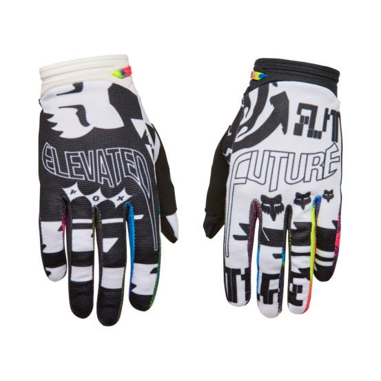Gants cross FOX 2026 180 Image Cosmo - Blanc Noir