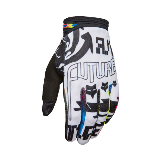 Gants cross FOX 2026 180 Image Cosmo - Blanc Noir