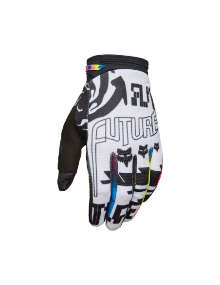Gants cross FOX 2026 180 Image Cosmo - Blanc Noir