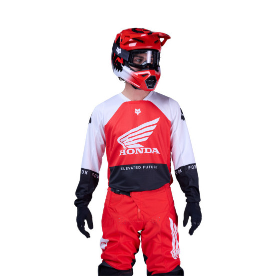 Maillot cross FOX 2026 180 Honda - Rouge Fluo