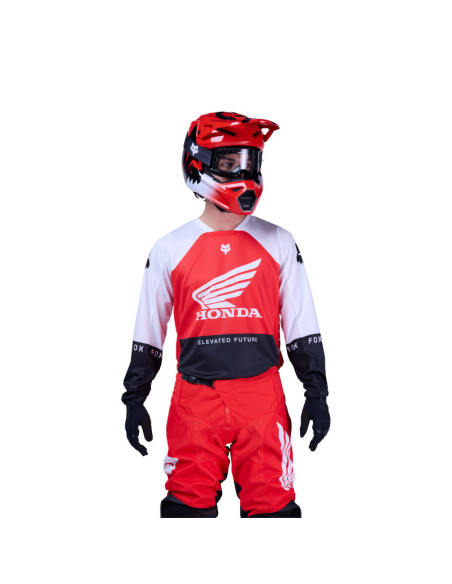 Maillot cross FOX 2026 180 Honda - Rouge Fluo