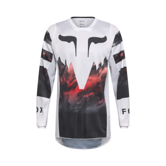 Maillot cross FOX 2026 180 Kairos - Blanc Rouge Fluo
