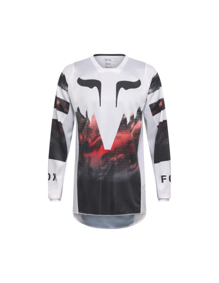 Maillot cross FOX 2026 180 Kairos - Blanc Rouge Fluo