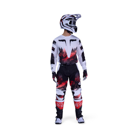 Maillot cross FOX 2026 180 Kairos - Blanc Rouge Fluo