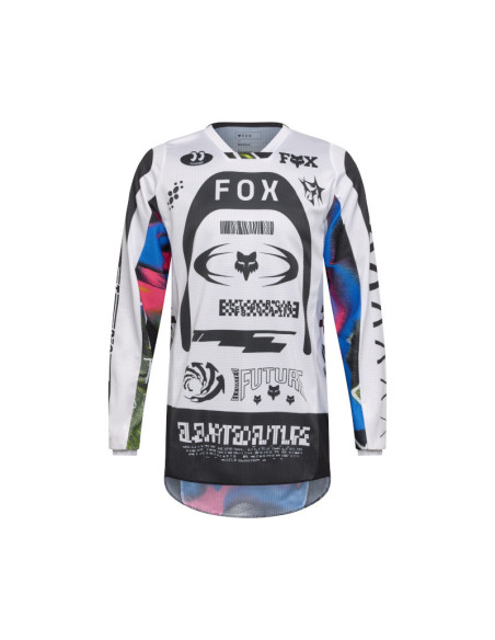 Maillot cross FOX 2026 180 Image Cosmo - Blanc Noir