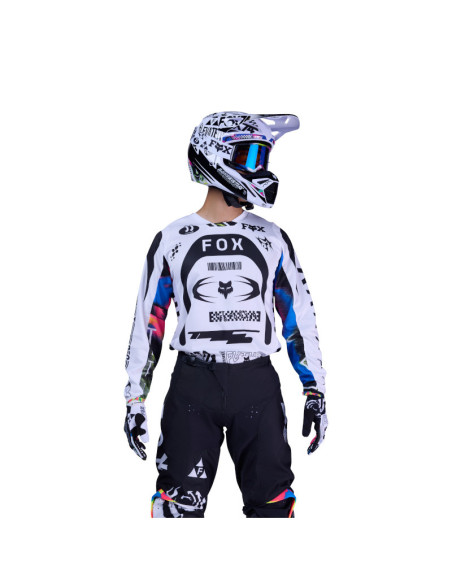 Maillot cross FOX 2026 180 Image Cosmo - Blanc Noir