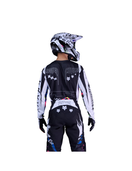 Maillot cross FOX 2026 180 Image Cosmo - Blanc Noir