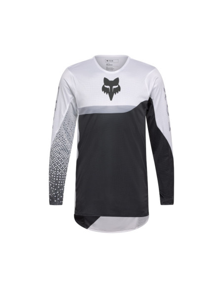 Maillot cross FOX 2026 Flexair Fracture - Blanc Noir