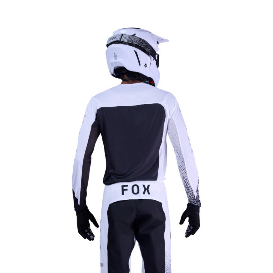 Maillot cross FOX 2026 Flexair Fracture - Blanc Noir