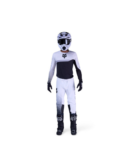 Maillot cross FOX 2026 Flexair Fracture - Blanc Noir