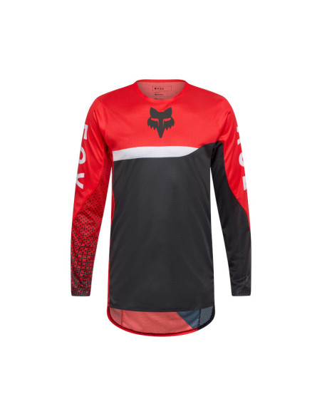 Maillot cross FOX 2026 Flexair Fracture - Rouge Fluo