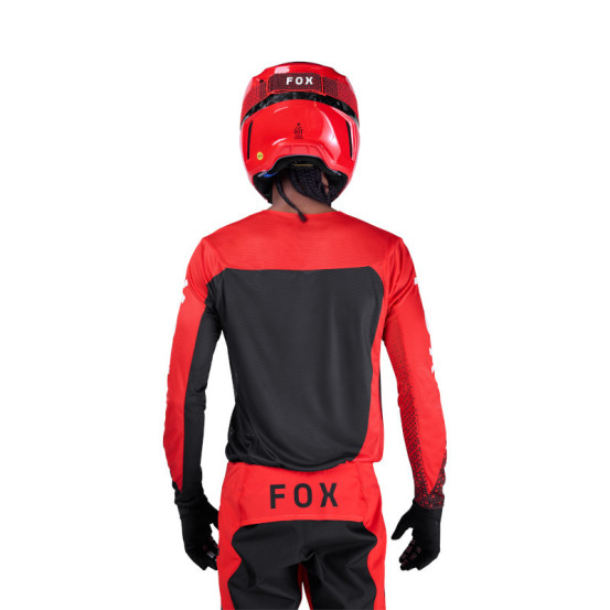 Maillot cross FOX 2026 Flexair Fracture - Rouge Fluo