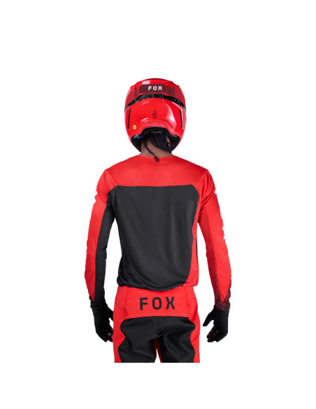 Maillot cross FOX 2026 Flexair Fracture - Rouge Fluo